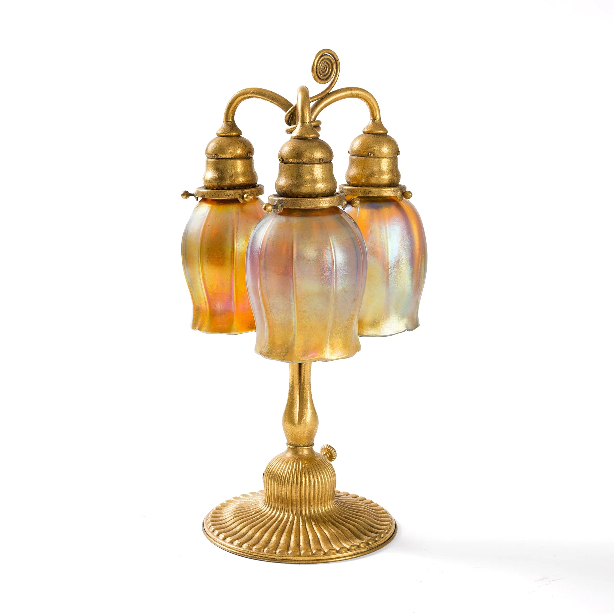 Tiffany Studios New York "Newell Post" Favrile Glass Desk Lamp - Image 3