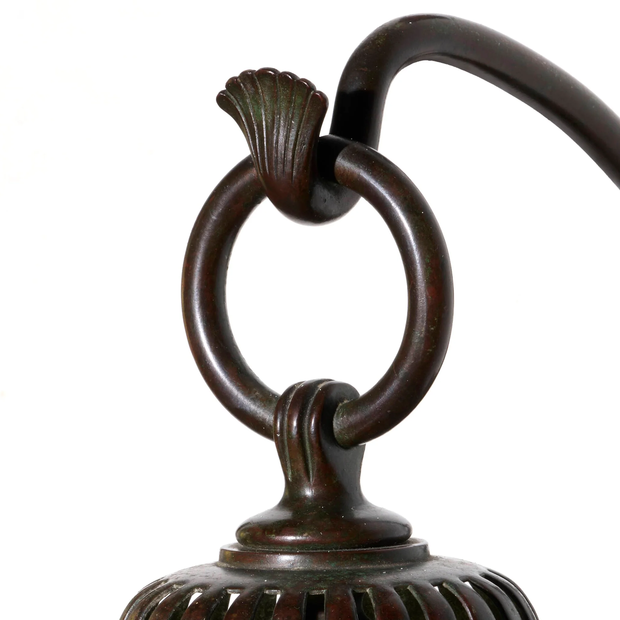 Tiffany Studios New York Pair of "Caged Lantern" Sconces - Image 4