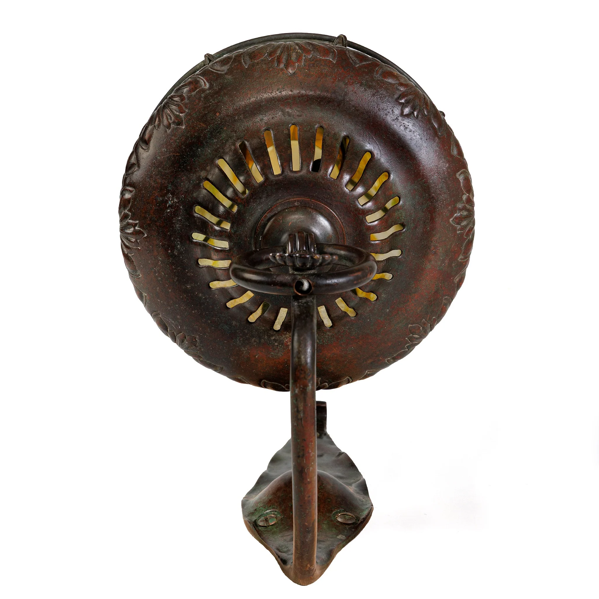 Tiffany Studios New York Pair of "Caged Lantern" Sconces - Image 7