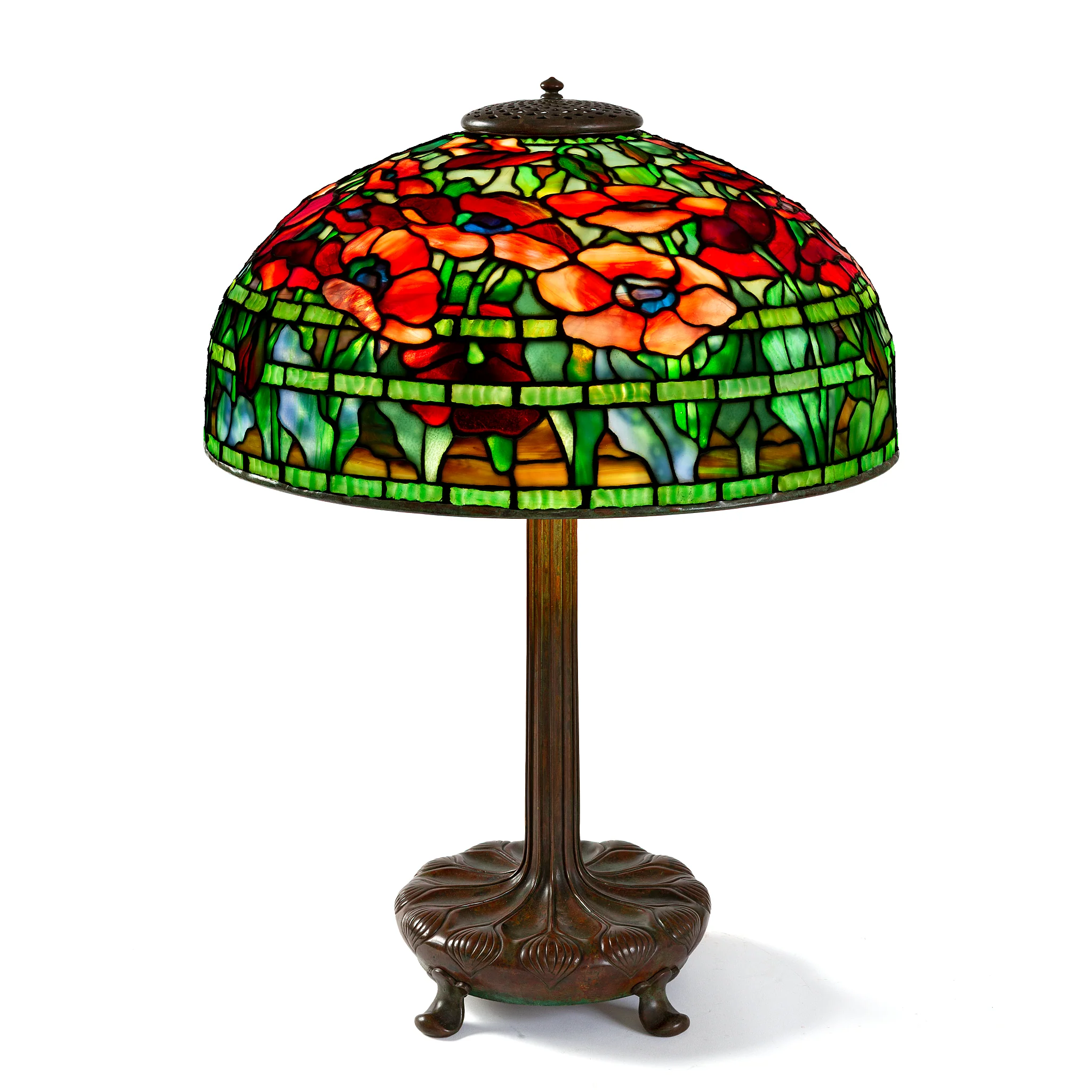 Tiffany Studios New York Pair of "Oriental Poppy" Table Lamps - Image 5