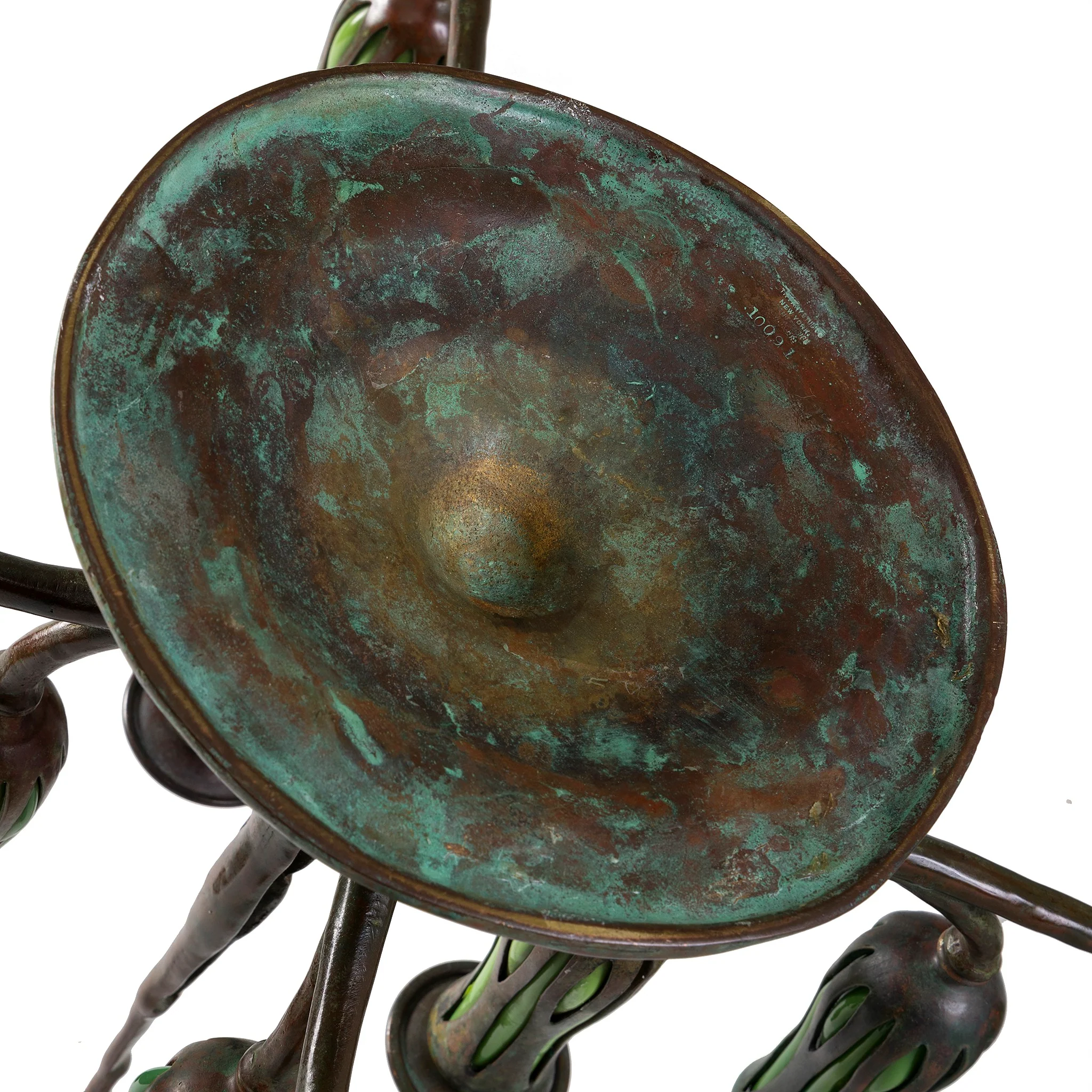 Tiffany Studios New York Pair of "Pineapple" Candelabrum - Image 4