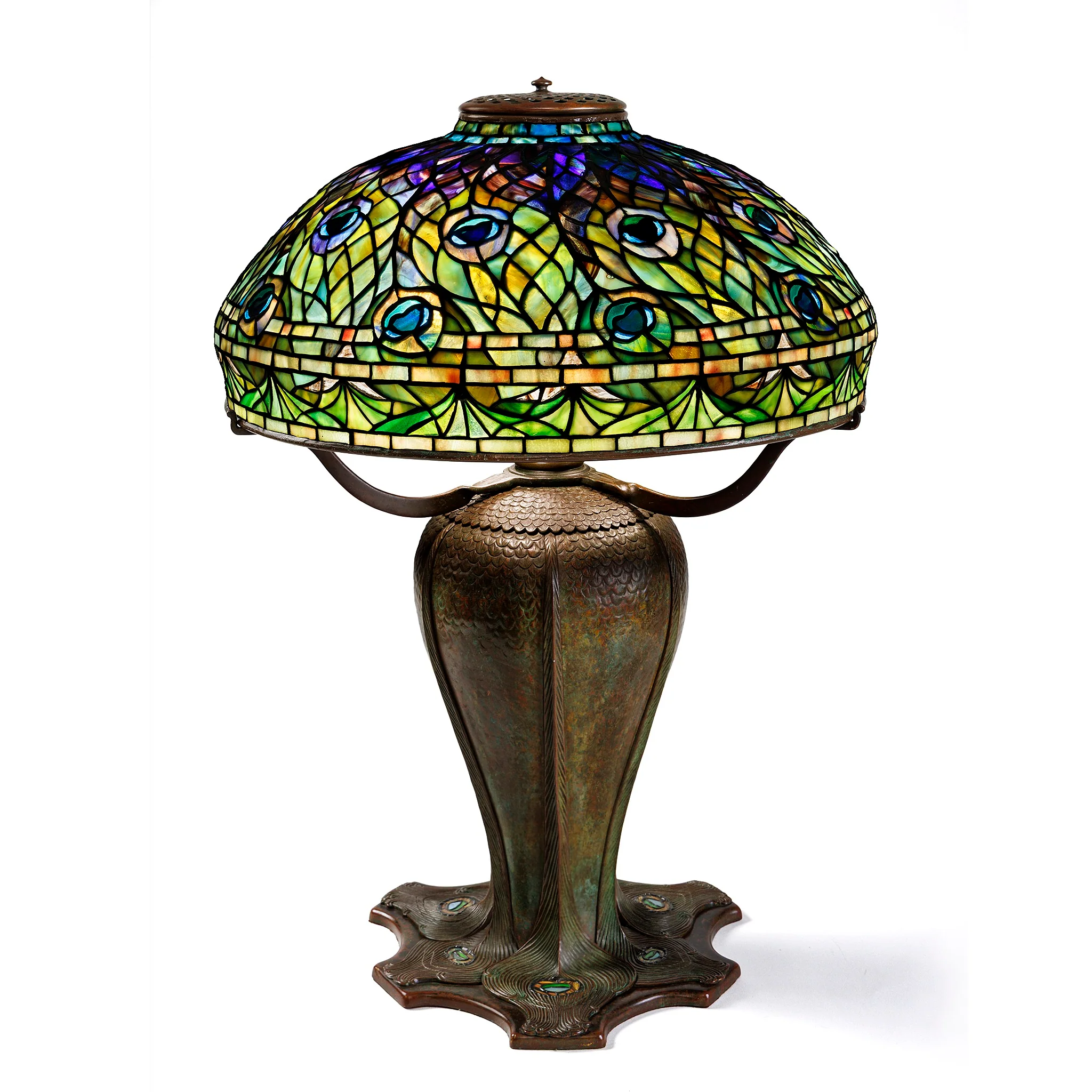 Tiffany Studios New York "Peacock" Table Lamp - Image 3