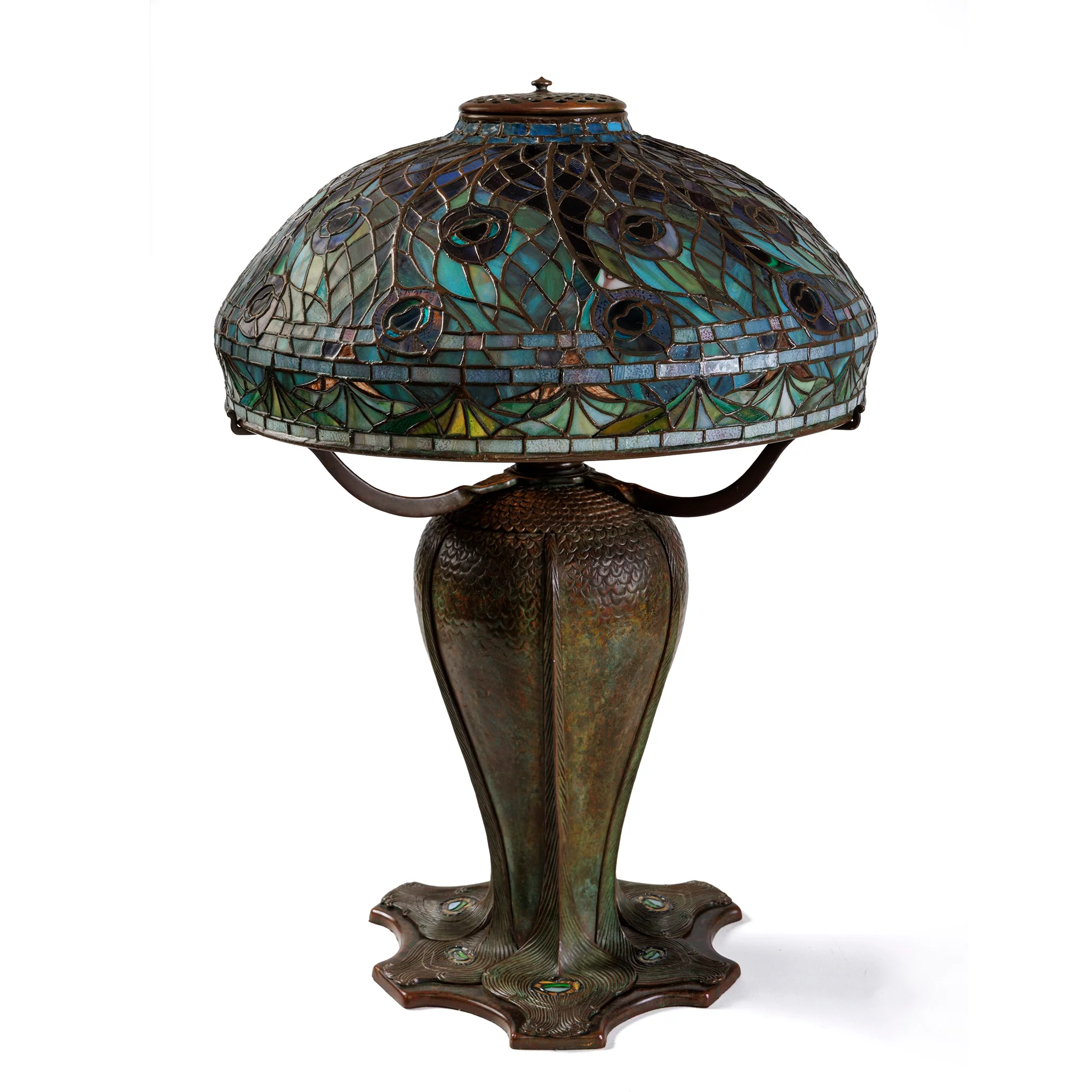 Tiffany Studios New York "Peacock" Table Lamp - Image 4
