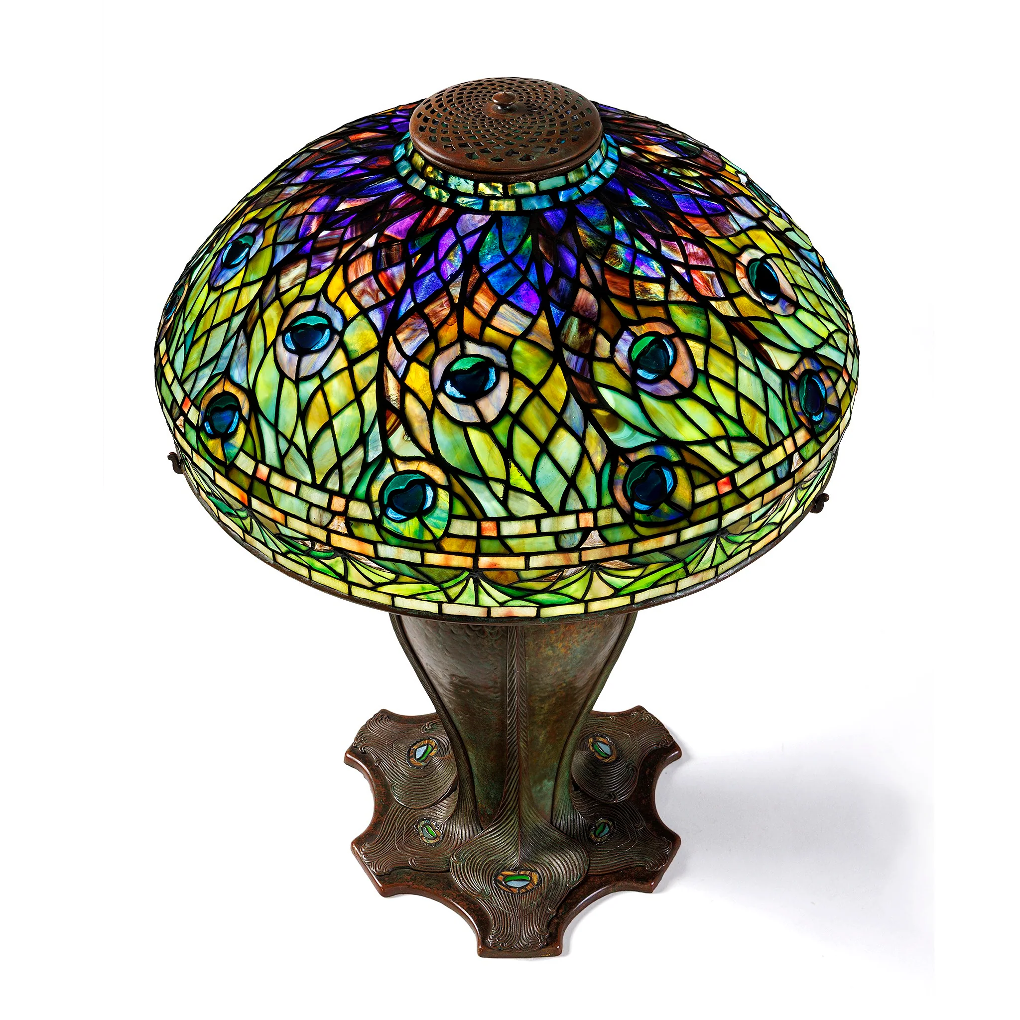 Tiffany Studios New York "Peacock" Table Lamp - Image 5