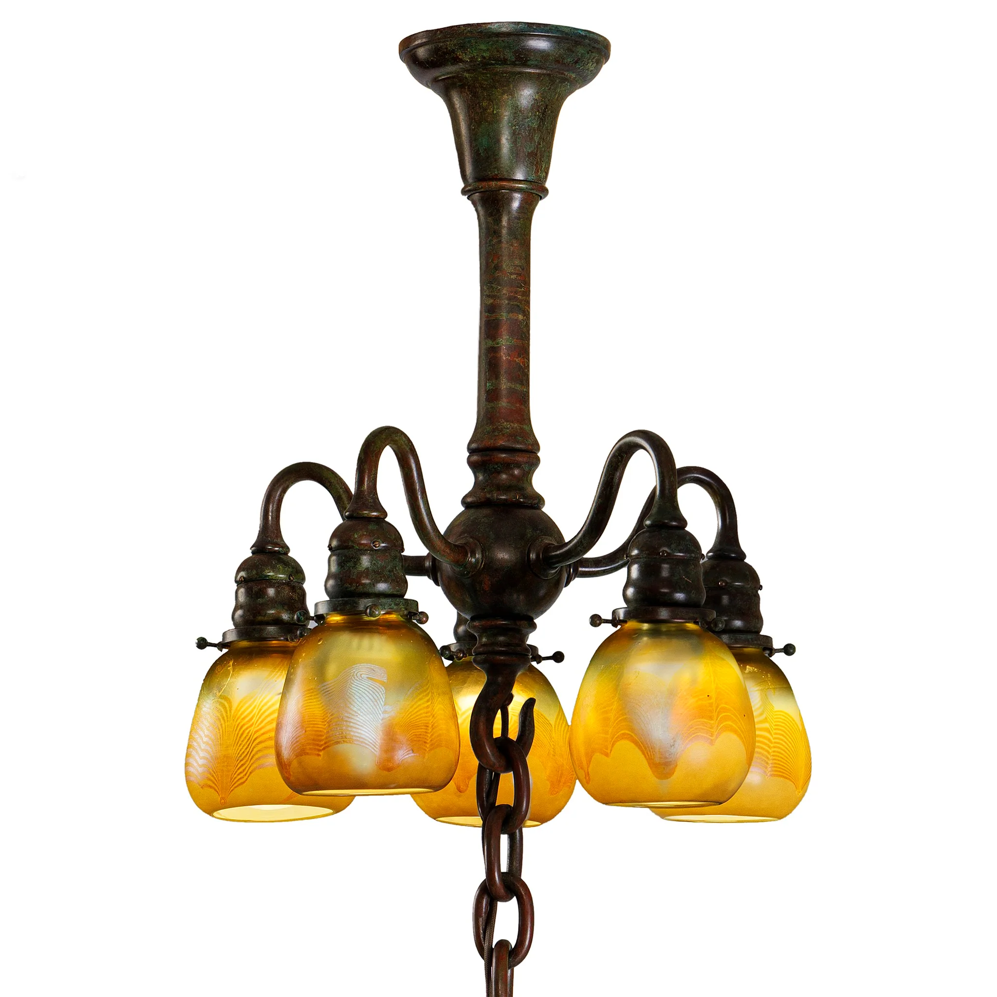 Tiffany Studios New York "Rose Bush" Chandelier - Image 3