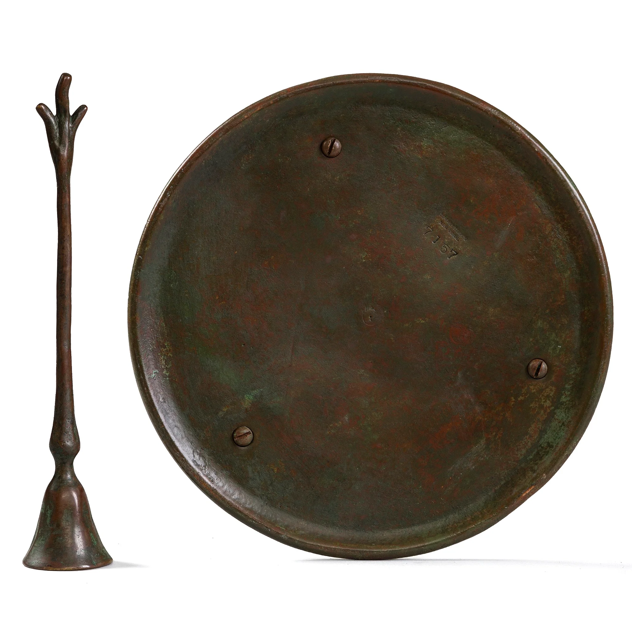 Tiffany Studios New York "Tripod" Candlestick with Snuffer - Image 5