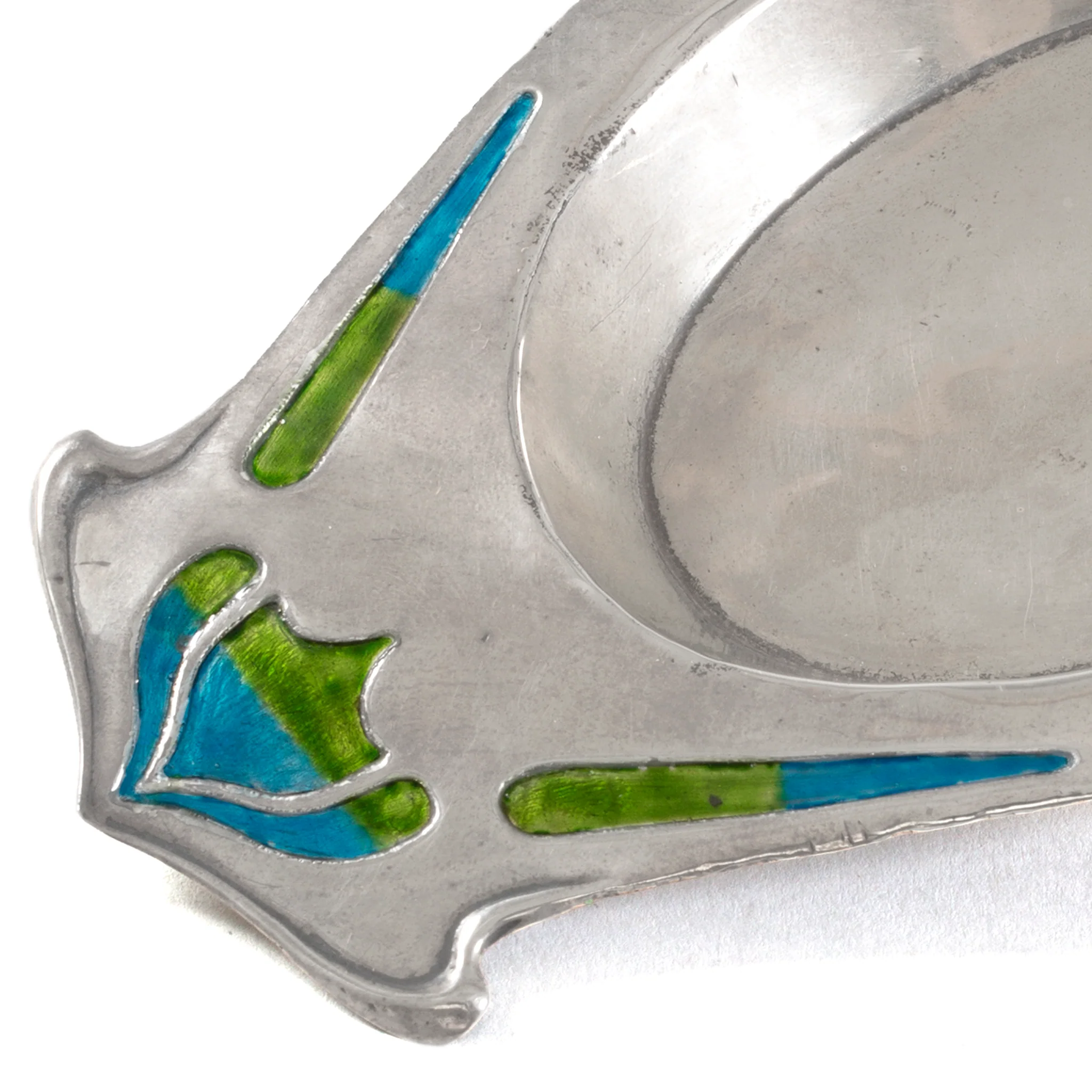 William Hutton & Sons, Ltd. Silver and Enamel Dish - Image 3